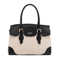 BORSA A MANO IN CANVAS STAMPATO