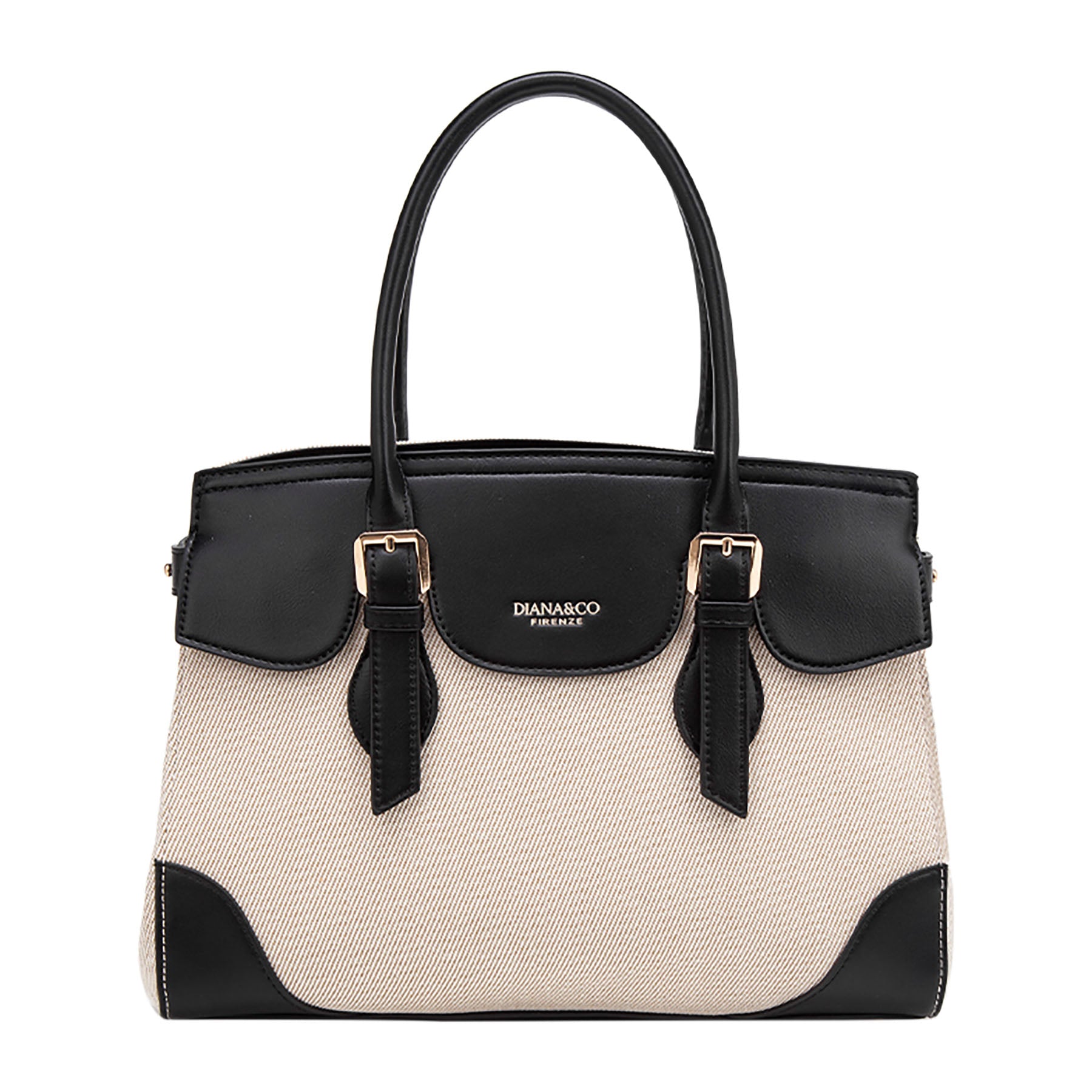 BORSA A MANO IN CANVAS STAMPATO