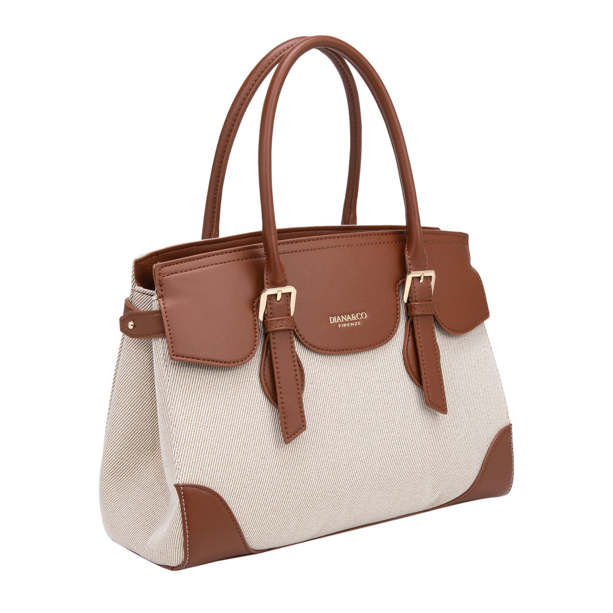 BORSA A MANO IN CANVAS STAMPATO